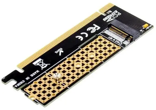 Alt view image 3 of 6 - WRIARICH PCIe X16 to M.2 M Key NVMe SSD Adapter Card, Supports 2230/2242/2260/2280 M.2 NVMe Solid State Drives