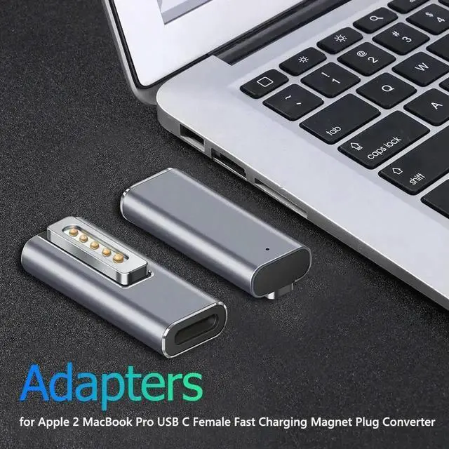 Alt view image 3 of 4 - WRIARICH USB-C PD Magnetic Charging Converter Adapter, Type-C PD Fast Charging Power Connector Compatible with MagSafe 2 Port MacBook Pro