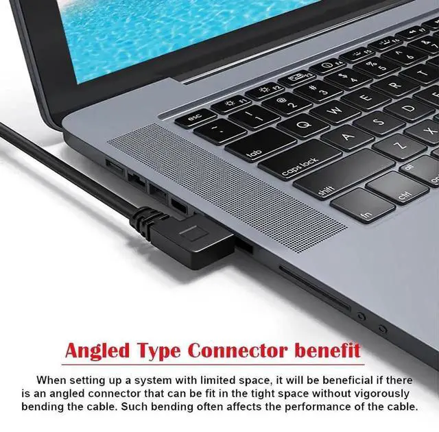 Alt view image 2 of 7 - WRIARICH 50cm USB3.0 Type-A Left 90° to Right 90° Angled Cable | 5Gbps High Speed Data Cord for External Hard Drive & PC
