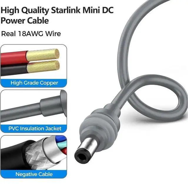 Alt view image 4 of 5 - WRIARICH 2PC USB C Female to DC Power Converter Cable for Starlink Mini, 20V 5A 100W PD Extension Power Cord