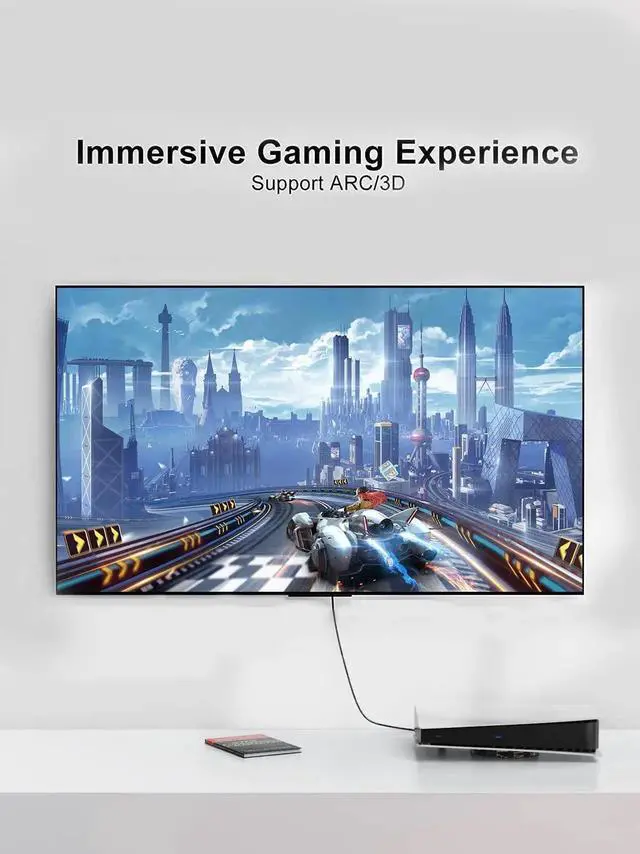Alt view image 6 of 7 - WRIARICH 6FT Right Angle 90 Degree HDMI Male to Male Cable, Support Ultra HD 4K@60Hz & 3D Video