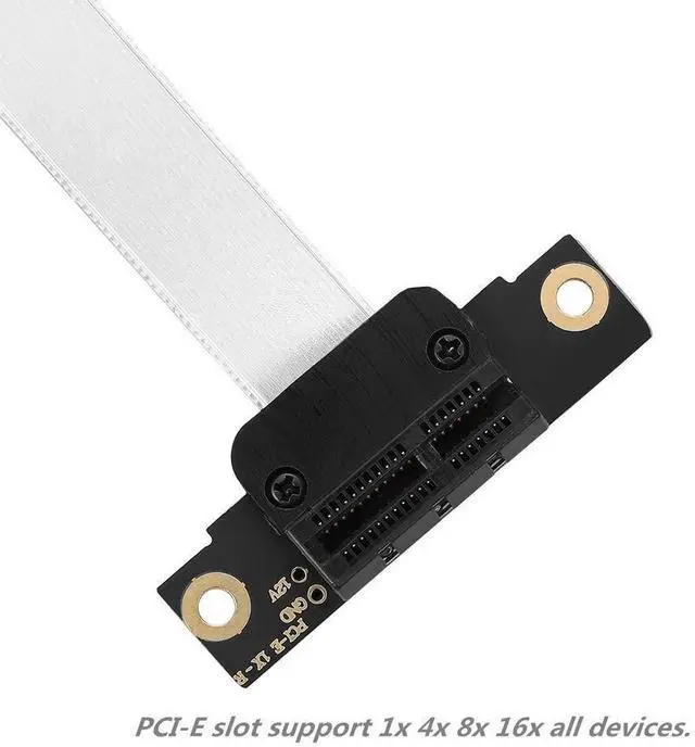 Alt view image 6 of 6 - WRIARICH 5cm PCIe x1 Extension Cable, Silver-Plated Shielded Foldable PCI Express 1X Riser Cord, Full Speed Lossless Signal Transmission
