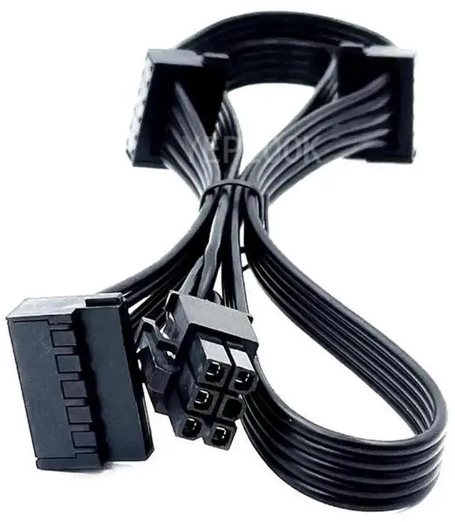 Alt view image 4 of 6 - WRIARICH Modular SATA Angled Power Cable Compatible with Corsair TX-M Series PSU, 3 SATA Connectors for TX850M TX750M TX650M TX550M, 18AWG, Length 50cm+15cm+15cm