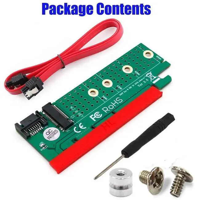 Alt view image 3 of 7 - WRIARICH M.2 NGFF B-Key SATA SSD to SATA 3 Adapter PCIe Riser Card, Compatible with 2230/2242/2260/2280 M.2 Drives