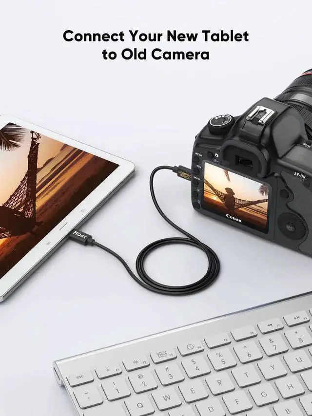 Alt view image 5 of 7 - WRIARICH 3.3FT Black USB-C Male to Micro USB Male OTG Cable, 480Mbps Sync Cord for MacBook, Galaxy & Pixel Smartphones