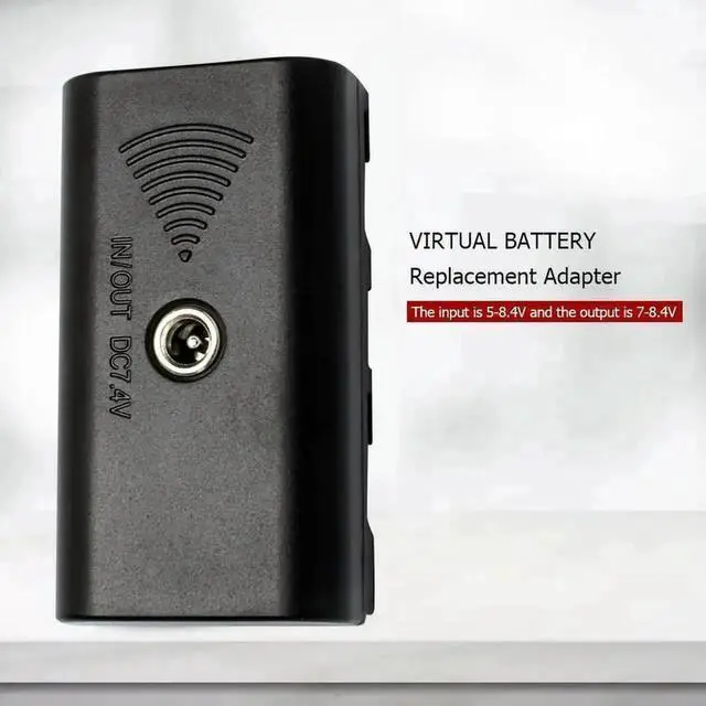 Alt view image 2 of 3 - WRIARICH NP-F Dummy Battery DC Power Adapter Replacement Coupler, Compatible with NP-F570 NP-F750 NP-F970 for Camera, LED Video Light & Field Monitor