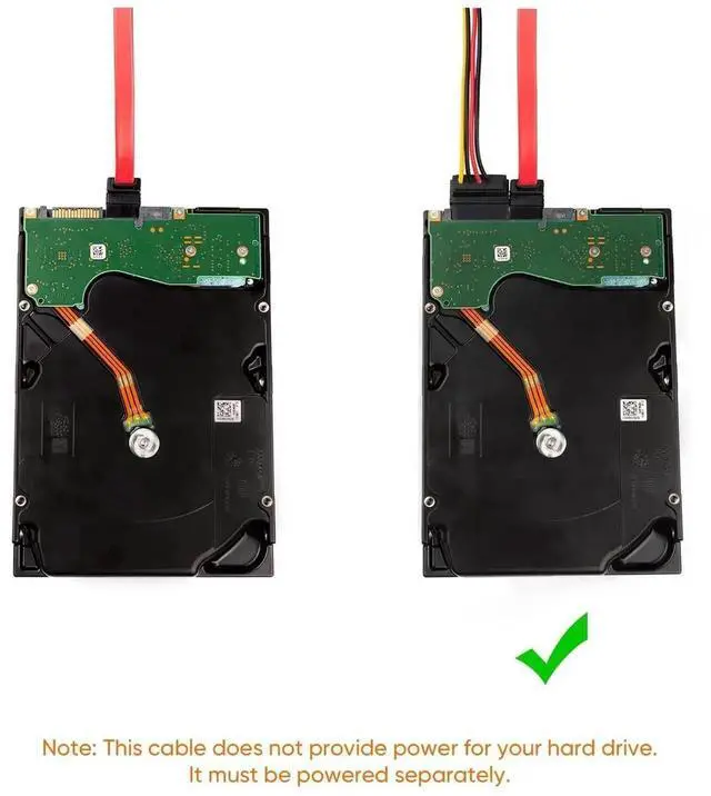 Alt view image 2 of 7 - WRIARICH 2-Pack Red 8 Inch SATA III 6Gbps 7Pin Downward Right Angle Female to Female Data Cable with Locking Latch for 2.5" SSD & 3.5" HDD