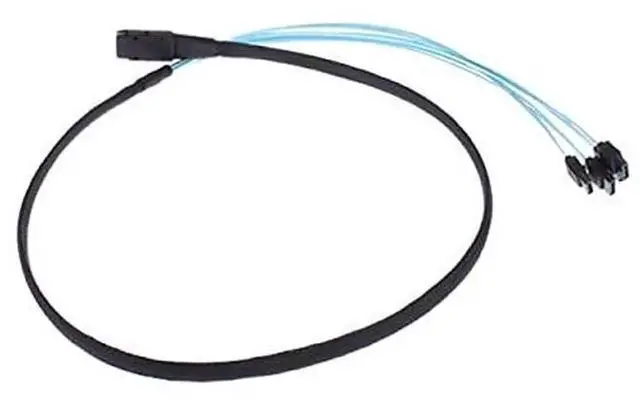 Alt view image 3 of 7 - WRIARICH 100cm SFF-8087 Mini SAS to 4×SATA 7Pin Breakout Cable, 6Gbps for Server RAID Storage