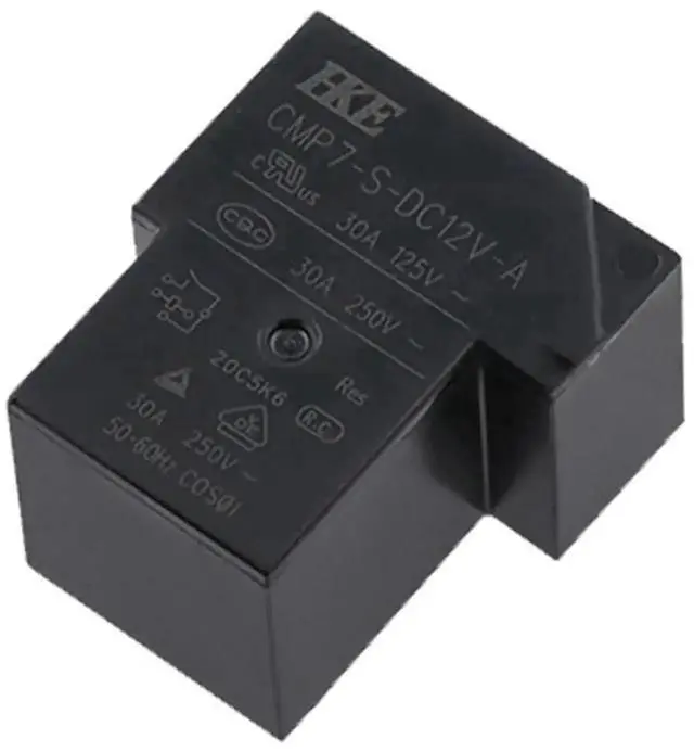 Alt view image 4 of 4 - WRIARICH HKE CMP7-S-DC5V-A / CMP7-S-DC12V-A 5-Pin Power Signal Relay, 30A High Current PCB Mount Electromagnetic Relay
