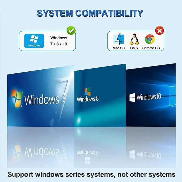 Alt view image 7 of 7 - WRIARICH USB 3.0/2.0 to VGA Multi-Monitor Adapter, 1080P Full HD External Video Converter Cable for Laptop PC to Monitor Projector TV, Not Compatible with Chromebook