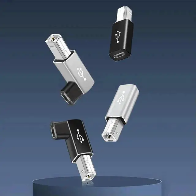Alt view image 2 of 3 - WRIARICH USB C Female to USB B Male MIDI Printer Adapter, USB 2.0 Converter Connector for MIDI Controllers, Electronic Keyboards, Digital Pianos, Synthesizers & Office Printers