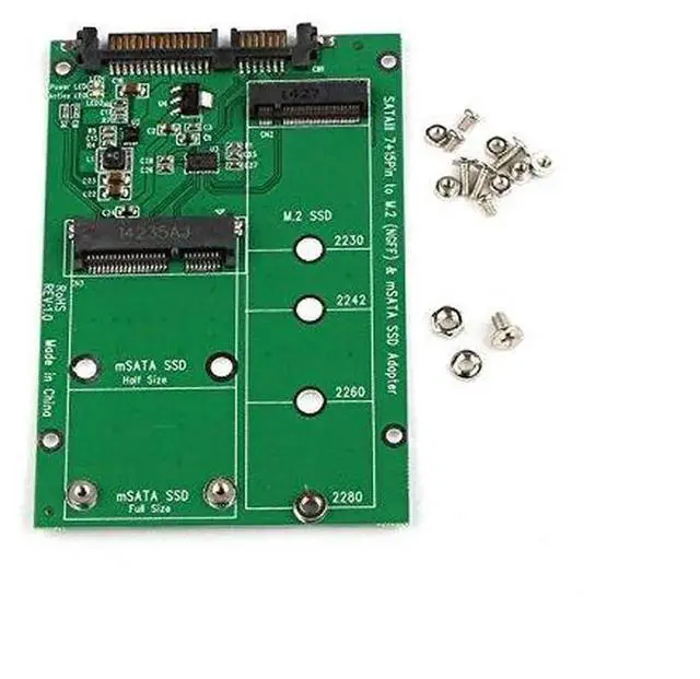 Alt view image 2 of 7 - WRIARICH 2-in-1 Mini PCIe mSATA & NGFF B Key SATA SSD to 2.5" SATA 3.0 PCBA Converter Adapter