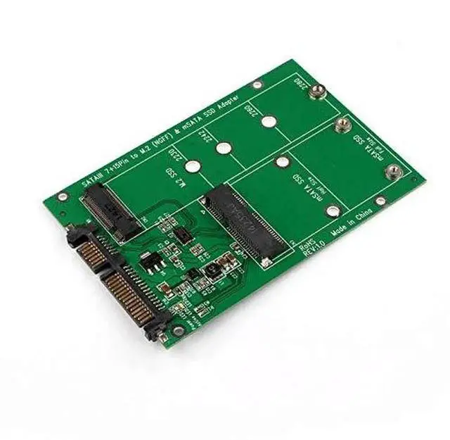 Alt view image 7 of 7 - WRIARICH 2-in-1 Mini PCIe mSATA & NGFF B Key SATA SSD to 2.5" SATA 3.0 PCBA Converter Adapter