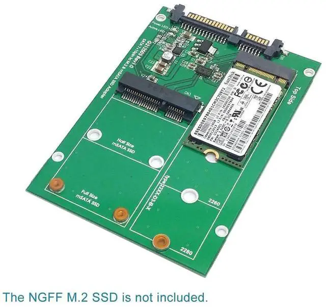 Alt view image 6 of 7 - WRIARICH 2-in-1 Mini PCIe mSATA & NGFF B Key SATA SSD to 2.5" SATA 3.0 PCBA Converter Adapter