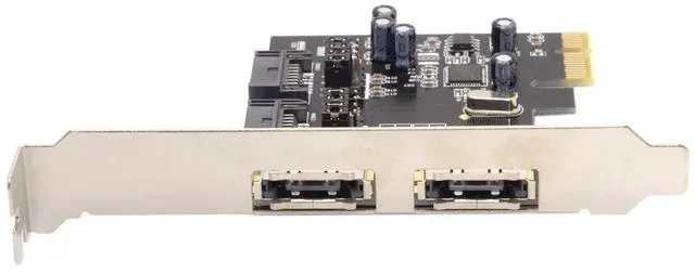 Alt view image 6 of 7 - WRIARICH PCIe x1 to 2 SATA 3.0 + 2 eSATA Expansion Card, 6Gbps PCIe SATA Controller Adapter