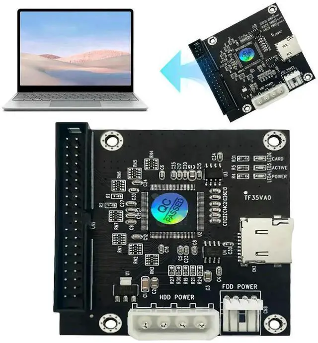 Alt view image 2 of 3 - WRIARICH TF Micro SD to 3.5 Inch IDE 40PIN Adapter Card, SD Memory Card to IDE Hard Disk Drive Converter for Desktop & Laptop IDE Device Replacement