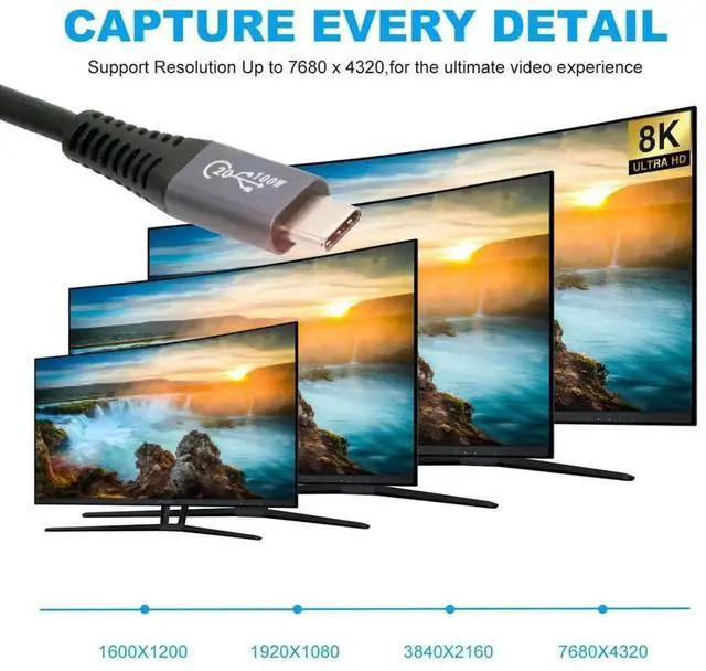 Alt view image 6 of 7 - WRIARICH 1.5M Stretch Coiled USB4 Type-C to C Cable, 20Gbps Data Transfer, 100W PD Fast Charging, 8K/5K/4K UHD Video Output Spring Retractable Cord for Laptop Phone SSD Dock