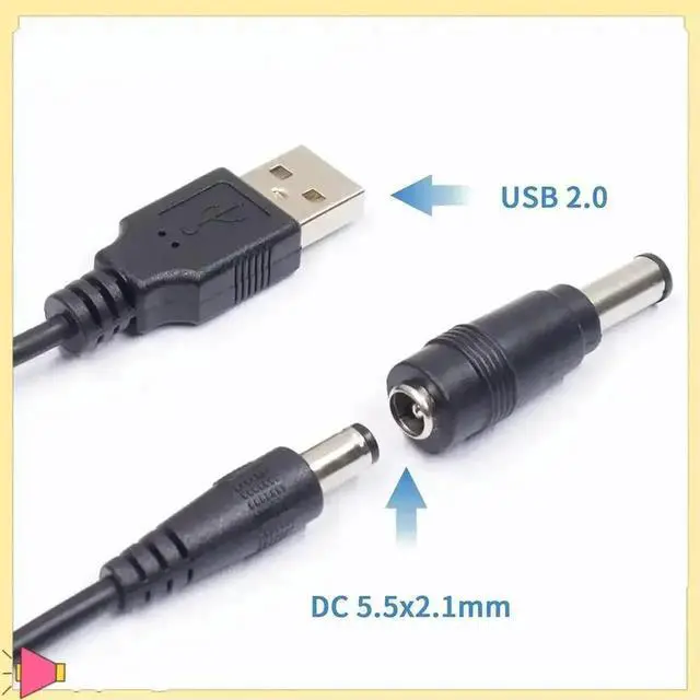 Main image of WRIARICH USB to DC 5V Power Cable with 13 Interchangeable DC Plugs, 5.5*2.1mm Main Jack Multi Tips DC Charging Power Cord for Small Electronics