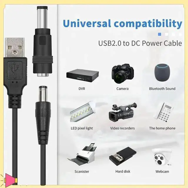 Alt view image 3 of 4 - WRIARICH USB to DC 5V Power Cable with 13 Interchangeable DC Plugs, 5.5*2.1mm Main Jack Multi Tips DC Charging Power Cord for Small Electronics