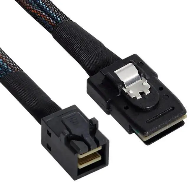 Alt view image 2 of 7 - WRIARICH 50cm Internal Mini SAS SFF-8087 to SFF-8643 HD RAID Cable Server Hard Drive Data Cable