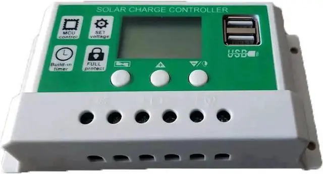 Alt view image 3 of 4 - WRIARICH 30A Solar Charge Controller, 12V/24V Auto Recognition Lithium Battery Regulator with LCD Display & 5V USB Output