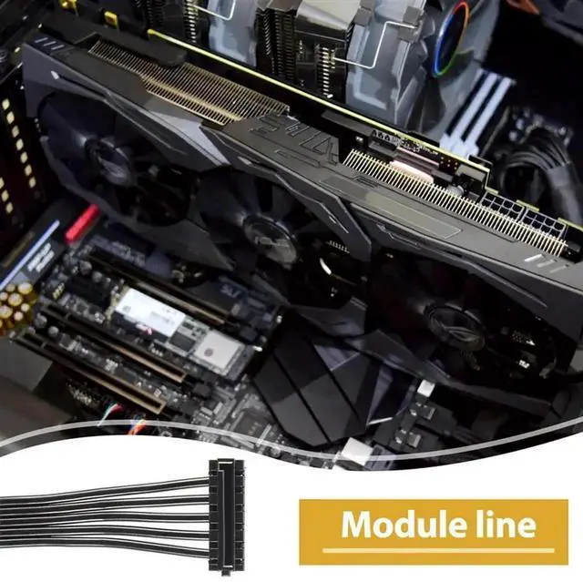 Alt view image 4 of 4 - WRIARICH PCIe 6Pin Male to 4 SATA Power Cable Compatible with Seasonic Focus+ MK3 FX P Series 850PX 750PX 650PX 550PX Modular PSU