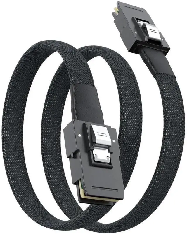 Main image of WRIARICH 0.5m/1.6ft SFF-8087 Male to Male 6Gbps Internal Mini SAS Cable, 100-Ohm Shielded Hot-Swap Supported Server Wire for RAID Card, Storage Backplane & SATA HDD SSD RAID Array