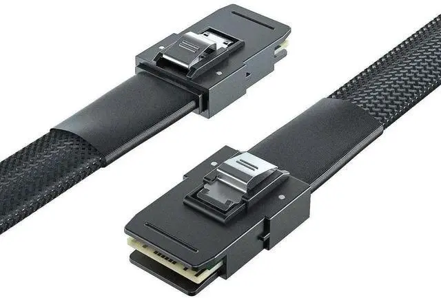 Alt view image 5 of 7 - WRIARICH 0.5m/1.6ft SFF-8087 Male to Male 6Gbps Internal Mini SAS Cable, 100-Ohm Shielded Hot-Swap Supported Server Wire for RAID Card, Storage Backplane & SATA HDD SSD RAID Array
