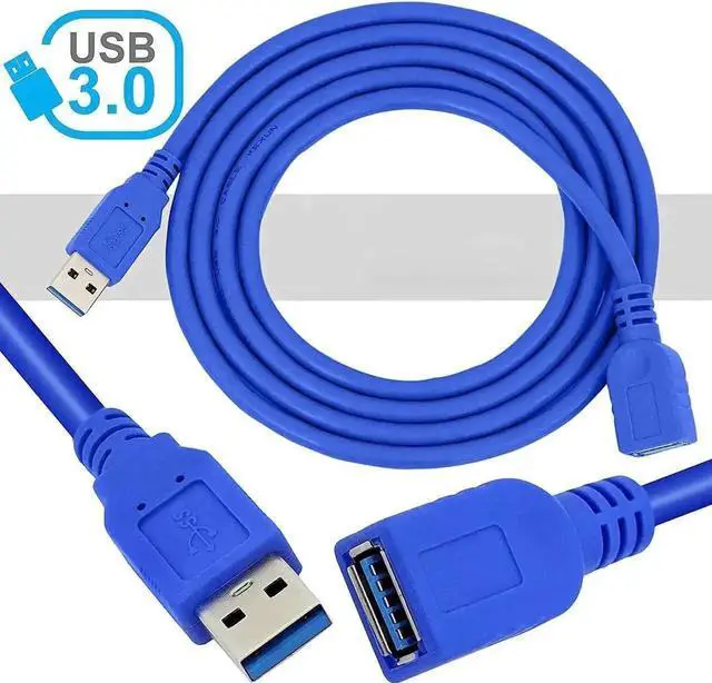Alt view image 6 of 7 - WRIARICH 3-Pack 0.5m/1.6FT Blue USB 3.0 Extension Cable, Type A Male to Female High Speed Cord for Laptop, Keyboard, Printer