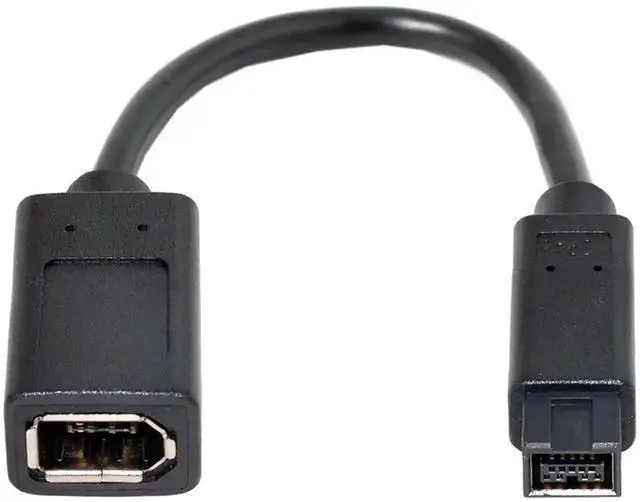 Alt view image 2 of 4 - WRIARICH 20cm IEEE 1394 6Pin Female to 1394B 9Pin Male Firewire Cable, Firewire 400 to 800 Converter Cord for Video Capture Cards