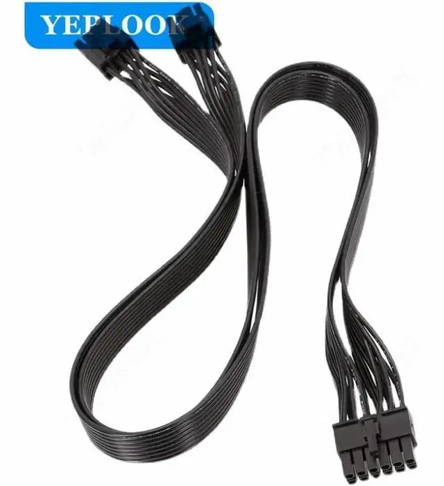 Alt view image 4 of 6 - WRIARICH 12Pin to Dual 8Pin (6+2) PCIe GPU Power Cable, Compatible with Seasonic P/X Series Modular PSU
