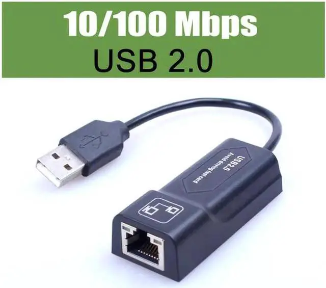 Main image of WRIARICH USB 2.0 to RJ45 Ethernet LAN Adapter, 10/100 Mbps Fast Wired Network Card for Desktop & Laptop PC