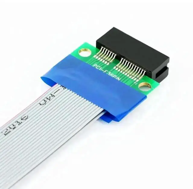 Alt view image 2 of 6 - WRIARICH PCI-E 1X Male to Female Extension Ribbon Cable, PCI Express Riser Extender Adapter for Desktop Motherboard