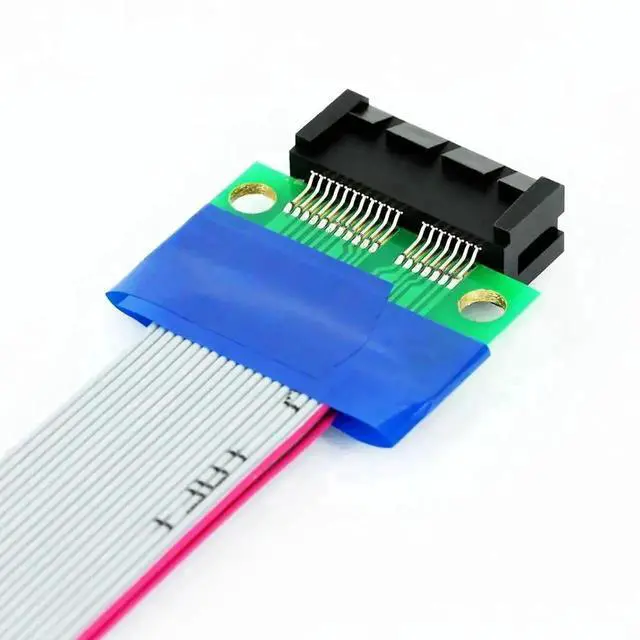 Alt view image 4 of 6 - WRIARICH PCI-E 1X Male to Female Extension Ribbon Cable, PCI Express Riser Extender Adapter for Desktop Motherboard