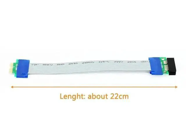 Alt view image 6 of 6 - WRIARICH PCI-E 1X Male to Female Extension Ribbon Cable, PCI Express Riser Extender Adapter for Desktop Motherboard
