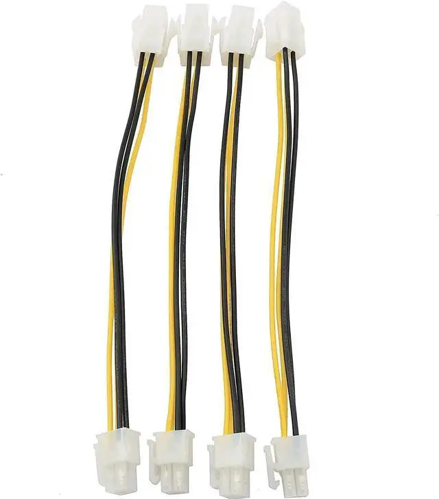 Main image of WRIARICH 4PCS 8 Inch 4-Pin ATX Male to Female 12V CPU Power Extension Cable