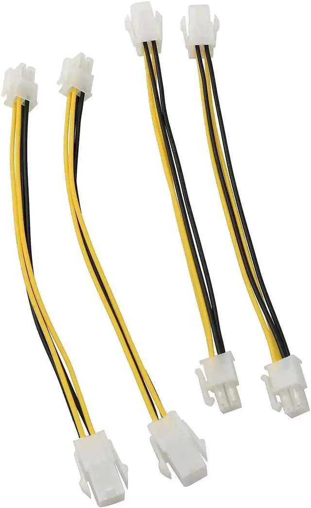 Alt view image 2 of 4 - WRIARICH 4PCS 8 Inch 4-Pin ATX Male to Female 12V CPU Power Extension Cable