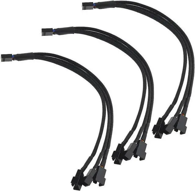 Alt view image 4 of 7 - WRIARICH 5 Pack 4 Pin Y-Splitter Cable, 1 to 3 PWM Fan Adapter for PC Case Cooling