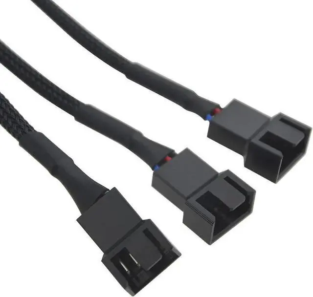Alt view image 5 of 7 - WRIARICH 5 Pack 4 Pin Y-Splitter Cable, 1 to 3 PWM Fan Adapter for PC Case Cooling