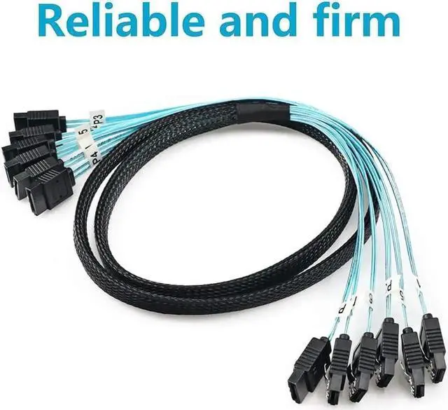 Alt view image 6 of 6 - WRIARICH High Speed 6Gbps 6pcs/Set Sata Cable SAS Cable for Server 1m