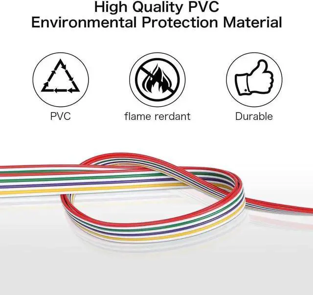 Alt view image 3 of 6 - WRIARICH 2 Pack 65cm ATX PC Front Panel Cable Kit, Power On/Off Switch + Reset Button + HDD LED Indicator Wire Assembly