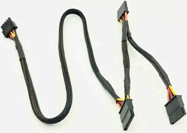 Alt view image 3 of 6 - WRIARICH 88CM Black Sleeved 5Pin to 3 SATA Modular PSU Cable for OCZ ZT & GreatWall