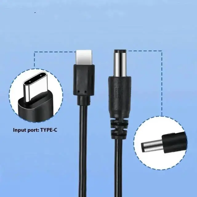 Alt view image 2 of 3 - WRIARICH 65W PD Adjustable Voltage USB-C to Dual DC Tips Power Cable, 5.5×2.5mm & 4.0×1.7mm Output Cord for Router CCTV Camera