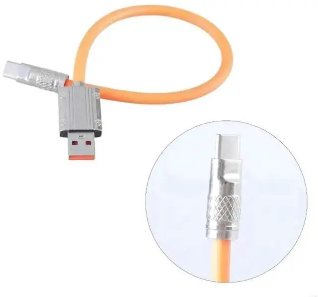 Alt view image 2 of 3 - WRIARICH 30CM Short Type-C to USB-A Cable | 66W Fast Charging & Data Sync Cord for Phones, Laptops and Power Banks