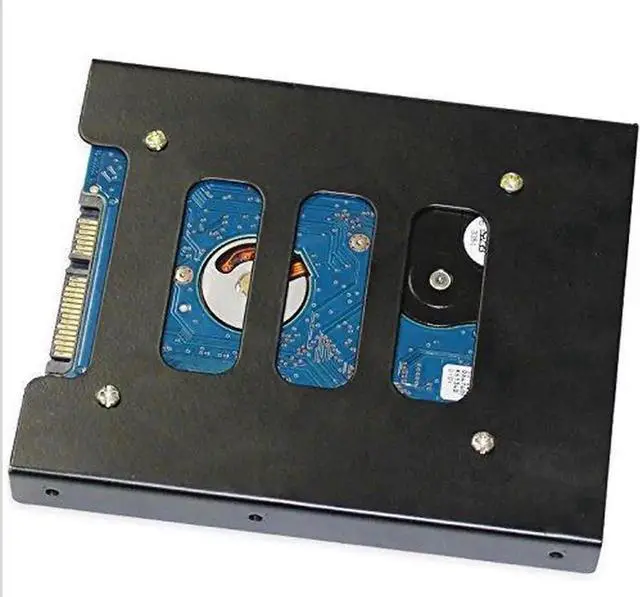 Alt view image 2 of 6 - WRIARICH 2.5" to 3.5" Internal SSD HDD Mounting Metal Bracket Adapter with SATA 3.0 Data & Power Cable
