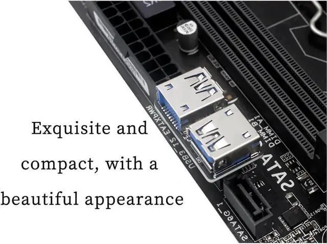 Alt view image 2 of 7 - WRIARICH PH22 USB 3.0 19/20Pin Header to Dual USB A Adapter, Motherboard Front Panel Connector
