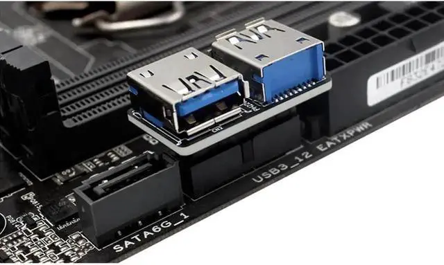 Alt view image 6 of 7 - WRIARICH PH22 USB 3.0 19/20Pin Header to Dual USB A Adapter, Motherboard Front Panel Connector