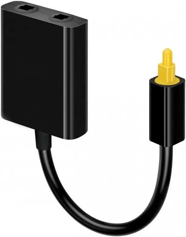 Alt view image 3 of 4 - WRIARICH 1 In 2 Out Toslink Digital Optical Audio Splitter, Fiber SPDIF Optical Audio Splitter Adapter