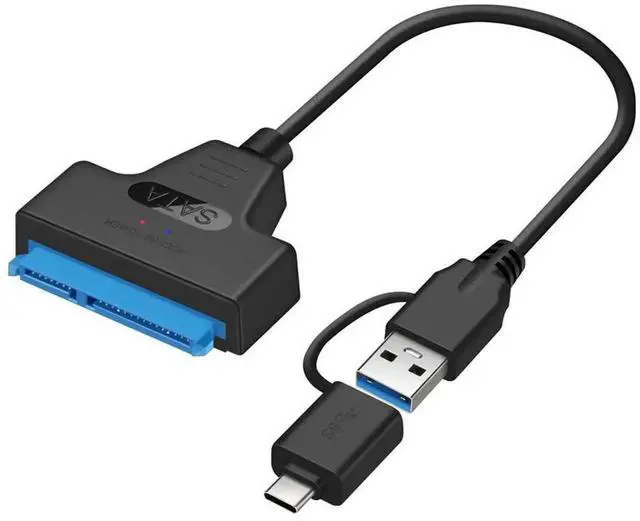 Main image of WRIARICH 2 in 1 USB 3.0 & USB-C SATA to Hard Drive Adapter Cable, External SATA Converter for 2.5 Inch SATA HDD SSD, Supports UASP Fast Data Transfer