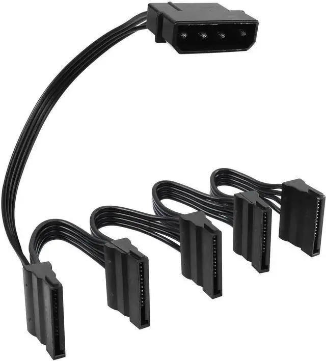 Main image of WRIARICH LP4 4 Pin IDE to 5×15 Pin SATA Power Splitter Cable, 1 LP4 Molex to 5 SATA 15Pin Power Supply Adapter Converter Cord for PC Server Hard Drive HDD SSD
